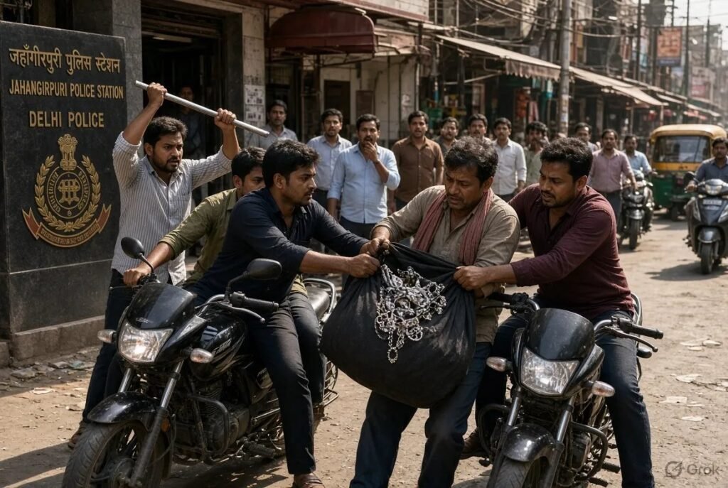 new-delhi-city-robbery-1-cr-silver-looted-near-jahangirpuri-police-station-attack-rod-40381614